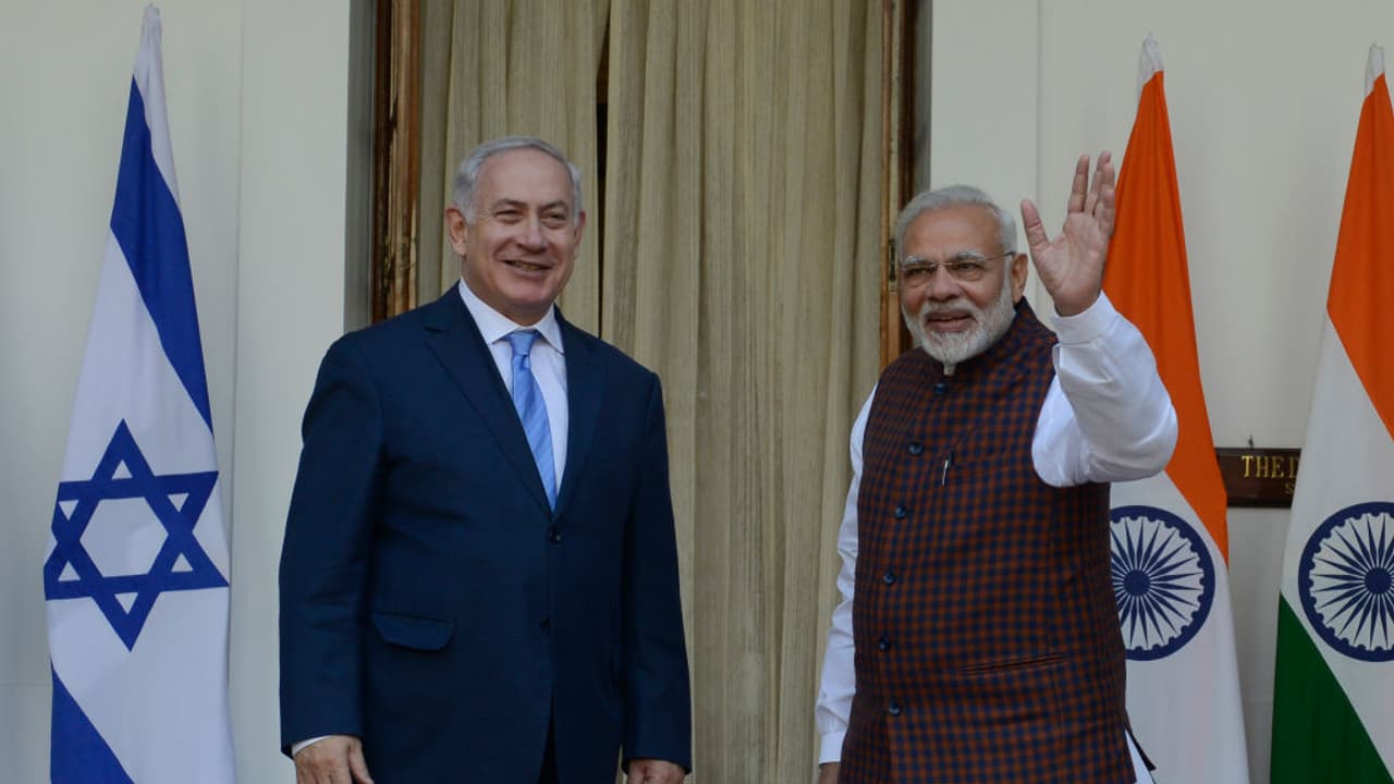 INDIA PM narendra modi congratulates Israel pm Benjamin Netanyahu INDIA PM narendra modi congratulates Israel pm Benjamin Netanyahu