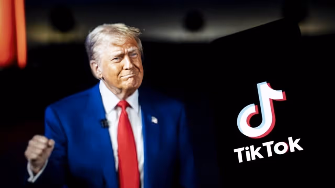 Donald Trump and TikTok Logo