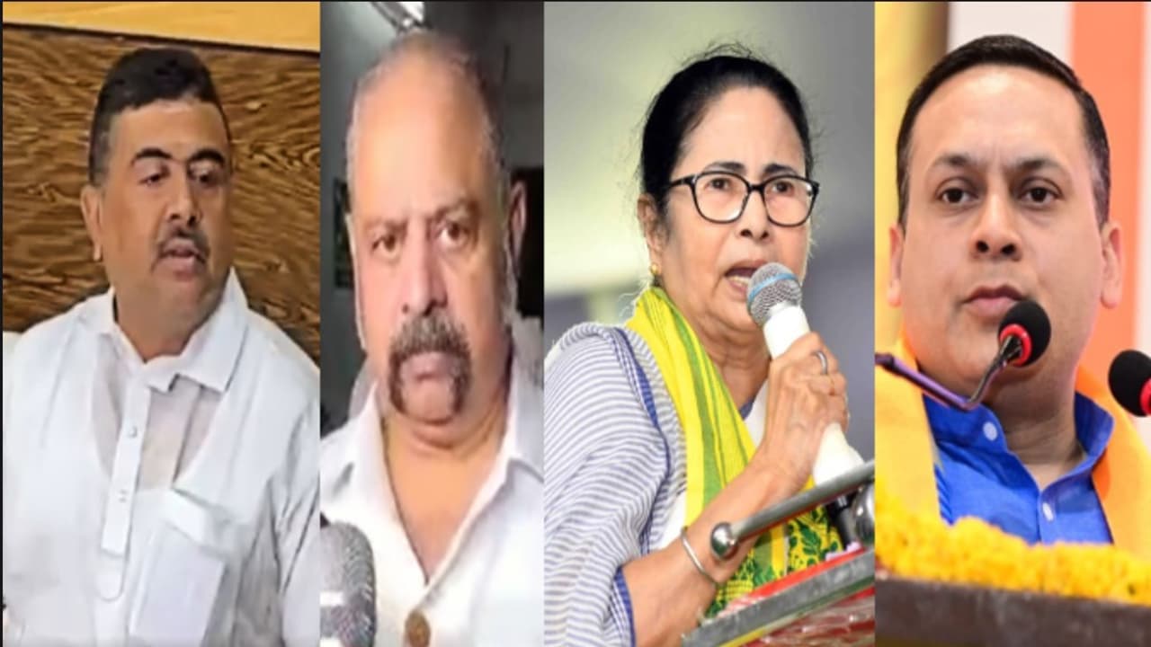 amit malviya suvendu adhikari mamata banerjee and rajiv sinha amit malviya suvendu adhikari mamata banerjee and rajiv sinha