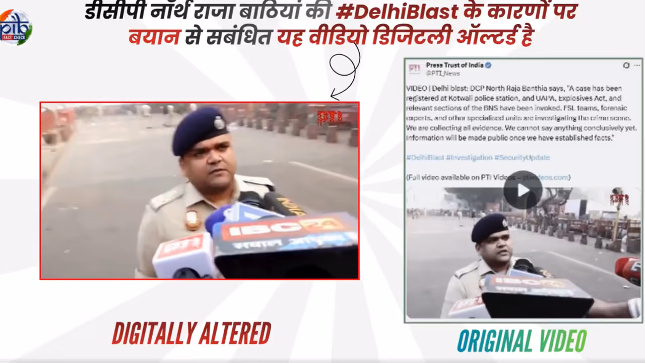 Viral Video of DCP North Claiming No Terrorism is FAKE, AI Generated