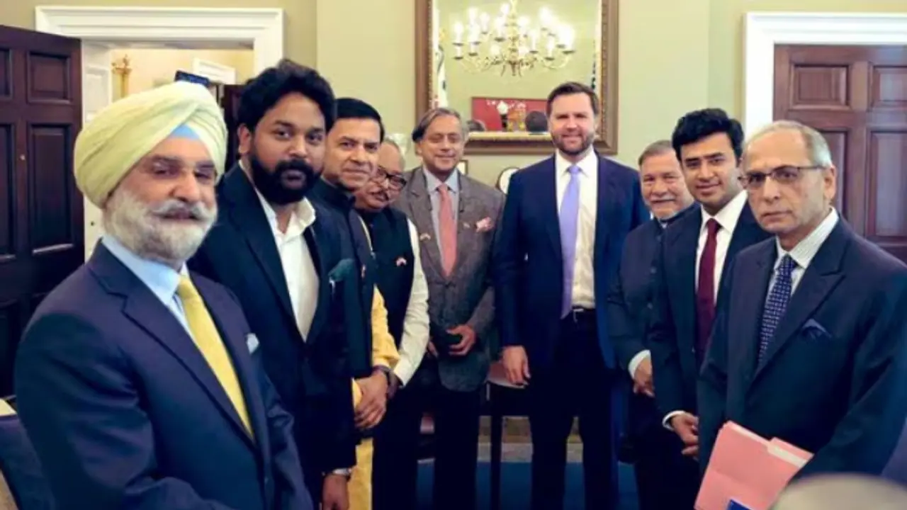 operation sindoor Indian delegation meets US Vice President operation sindoor Indian delegation meets US Vice President
