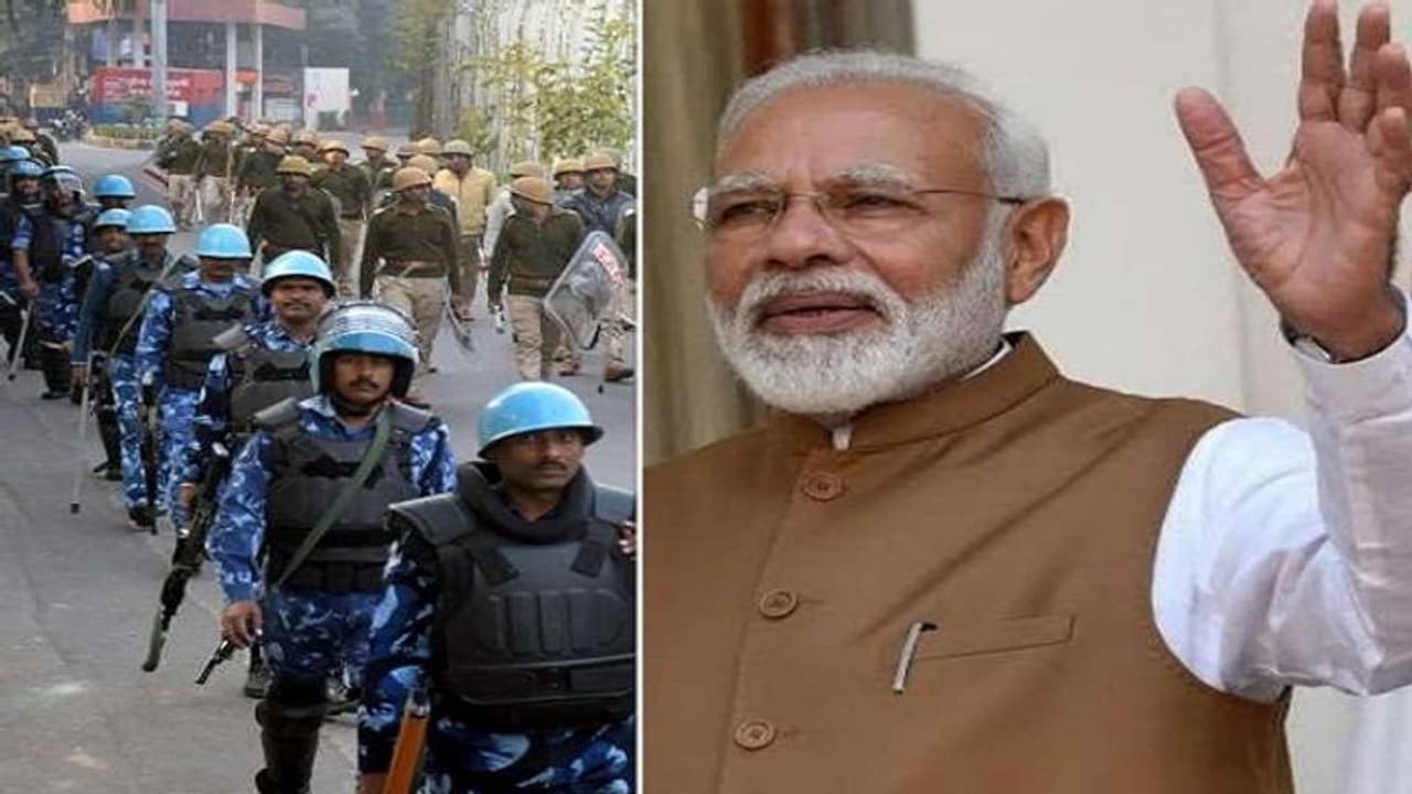 Commandos with drone in PM's security, rooftop paramilitary forces keep a close watch, internet closed Commandos with drone in PM's security, rooftop paramilitary forces keep a close watch, internet closed