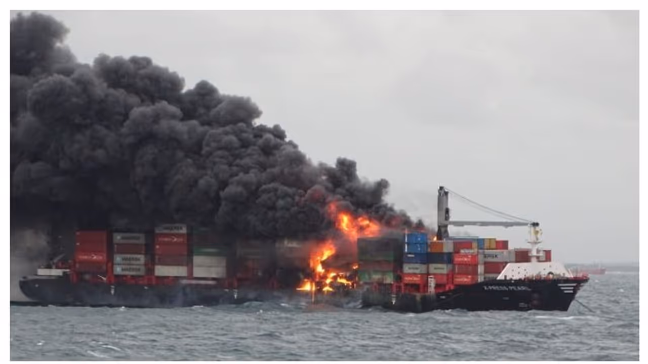 fire in Container ship MV X Press Pearl fire in Container ship MV X Press Pearl
