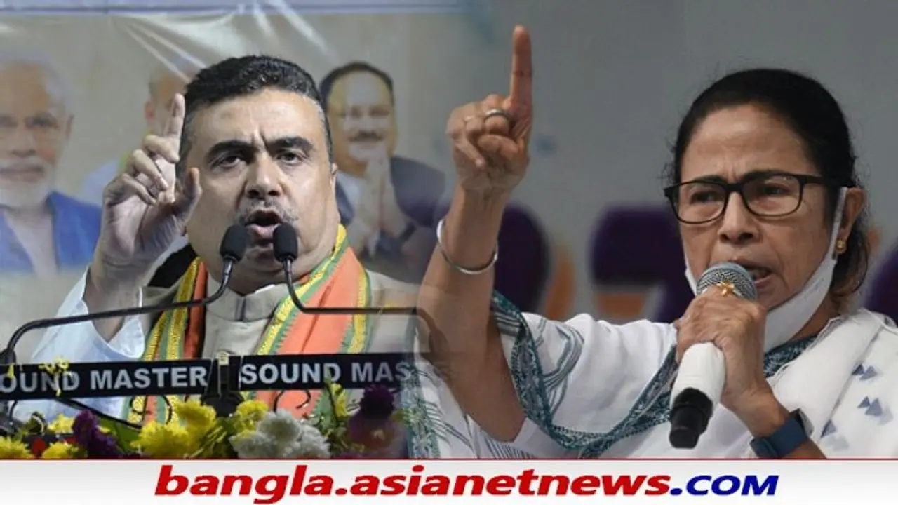 Suvendu Adhikari and Mamata Banerjee Suvendu Adhikari and Mamata Banerjee