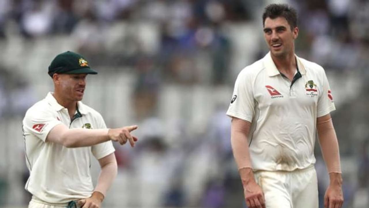 Pat Cummins with David Warner Pat Cummins with David Warner