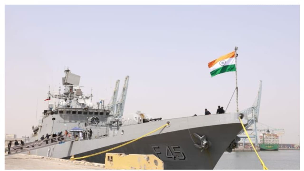 Indian naval ship INS TEG in Kuwait