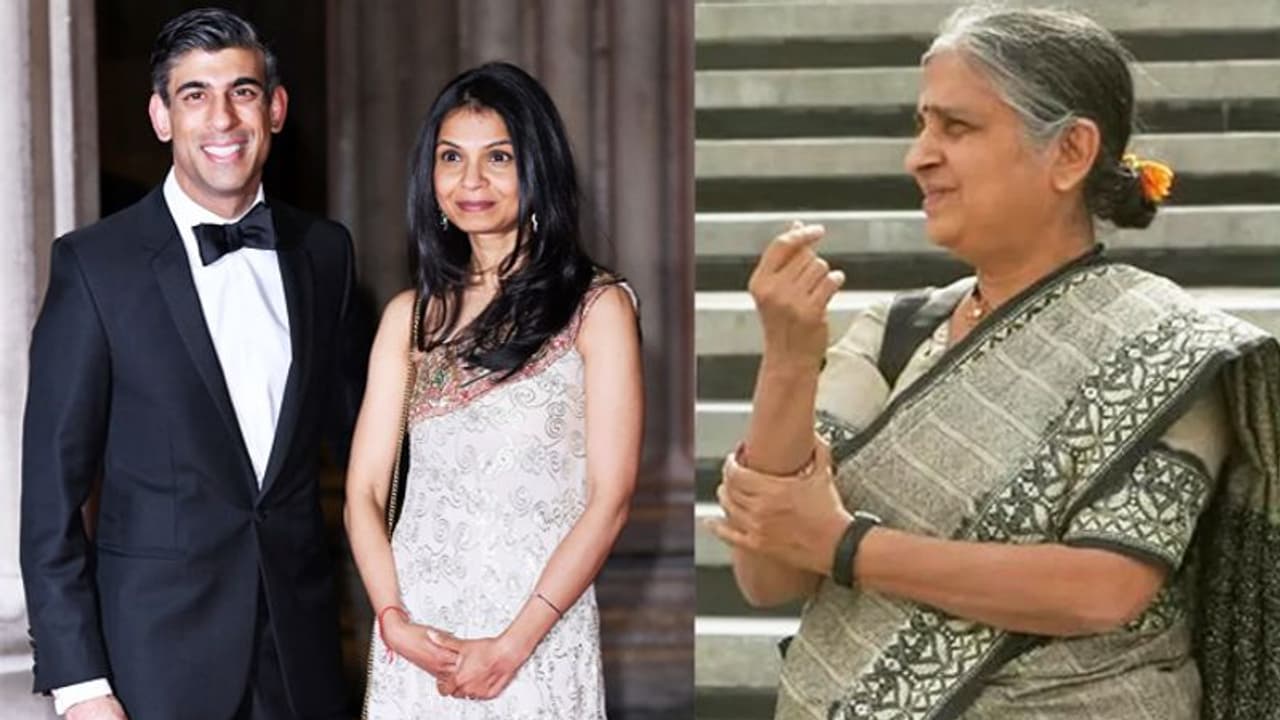 Rishi Sunak with Sudha Murthy