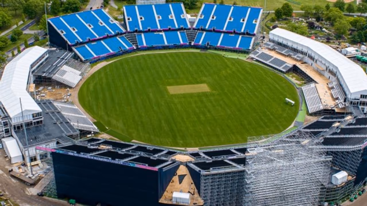 Nassau County International Cricket Stadium in New York. Nassau County International Cricket Stadium in New York.