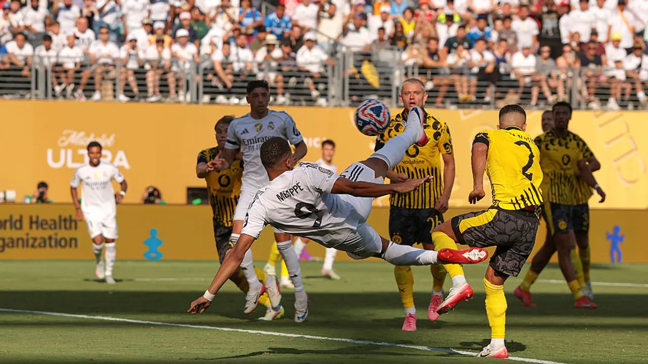 Mbappe scores vs Borussia Dortmund Mbappe scores vs Borussia Dortmund