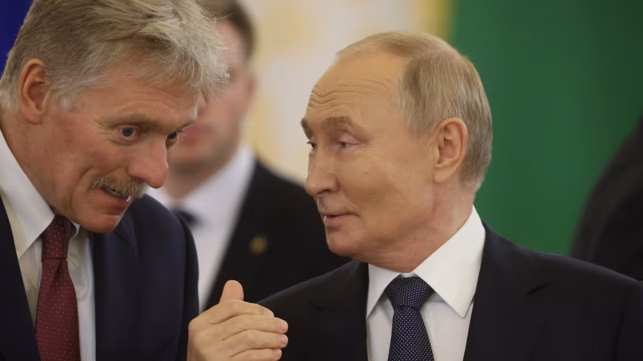 Dmitry Peskov with Vladimir Putin