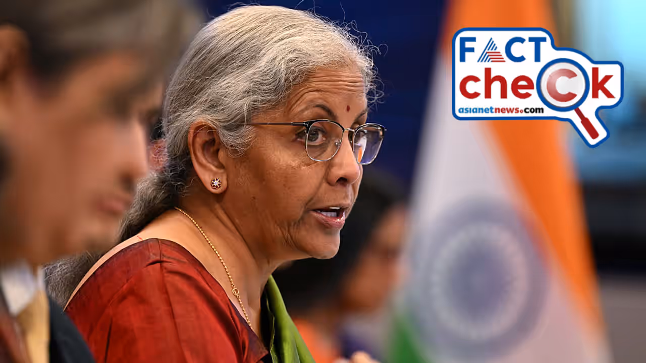 Nirmala Sitharaman Fact Check Nirmala Sitharaman Fact Check