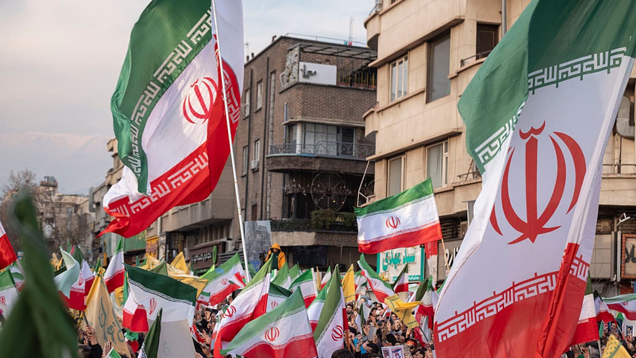 Iranian protesters participate in a pro Government rally in Tehran, Iran. Iranian protesters participate in a pro Government rally in Tehran, Iran.