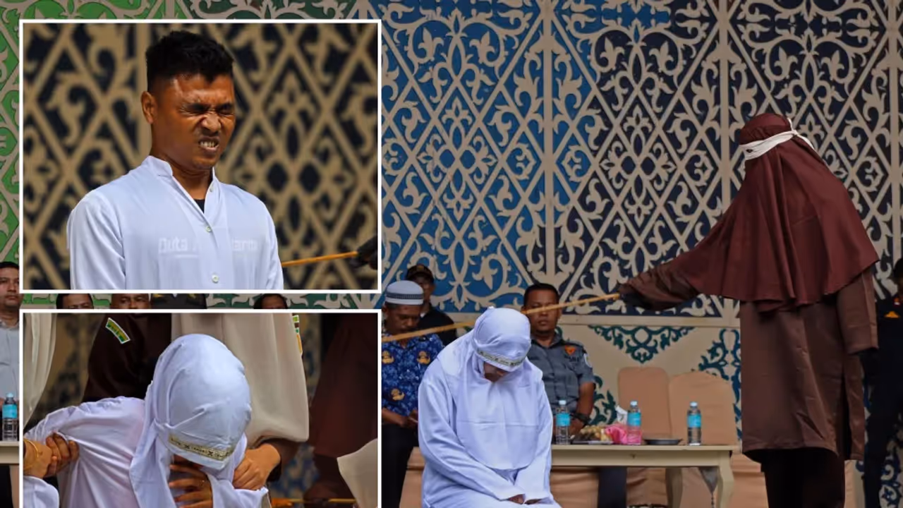 Indonesia Public Caning Draws Attention After Woman And Man Receive 100 Lashes In Aceh Province Indonesia Public Caning Draws Attention After Woman And Man Receive 100 Lashes In Aceh Province