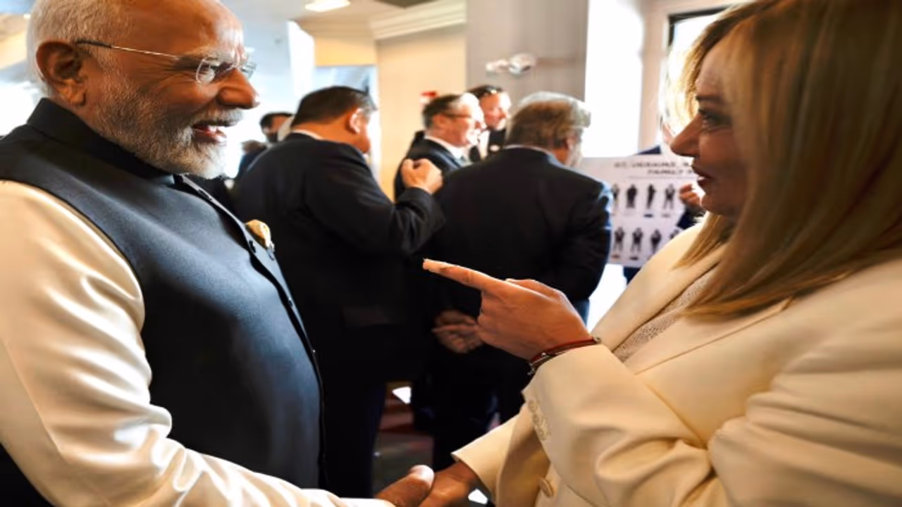 PM Modi meets Italian PM Giorgia Meloni on sidelines of G7 Summit, Canada