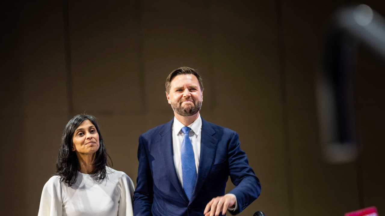 J D Vance and his wife Usha Vance J D Vance and his wife Usha Vance