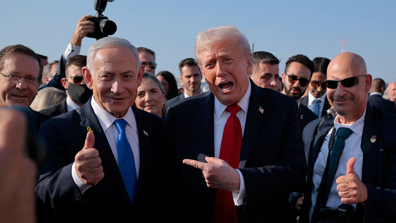 Donald Trump (right) and Benjamin Netanyahu