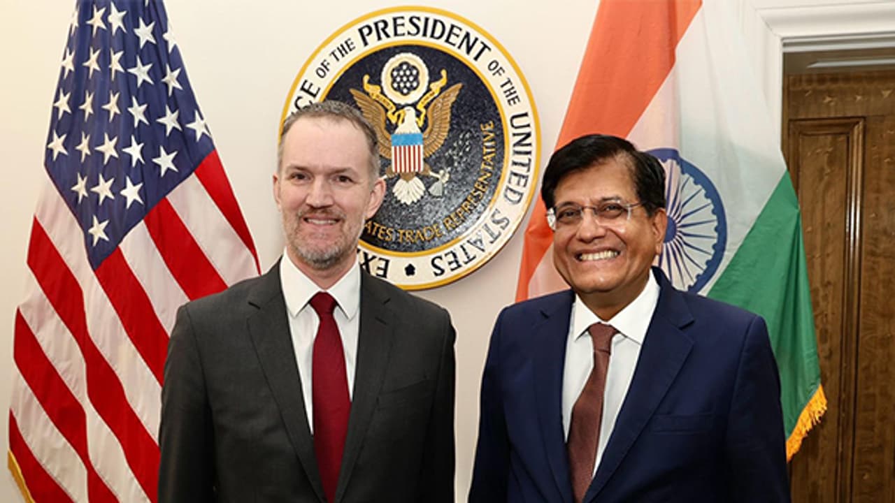 US Trade Representative Jamieson Greer and India's Commerce Minister Piyush Goyal (Image: X/@PiyushGoyal) US Trade Representative Jamieson Greer and India's Commerce Minister Piyush Goyal (Image: X/@PiyushGoyal)