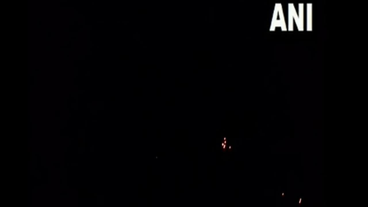 Red streaks were seen and explosions heard as India's air defence intercepted Pakistani drones amid blackout in Rajouri (Photo/ANI)