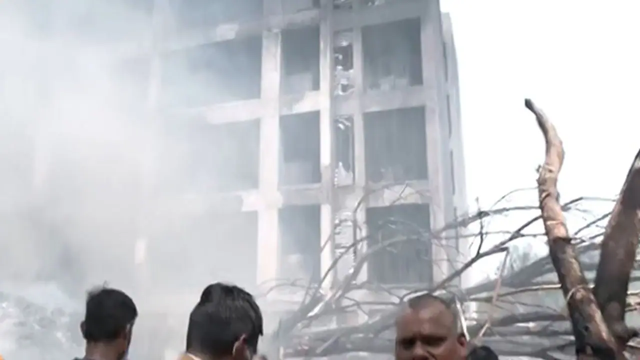 Visuals from the site of the AI plane crash in Ahmedabad (Photo/ANI)