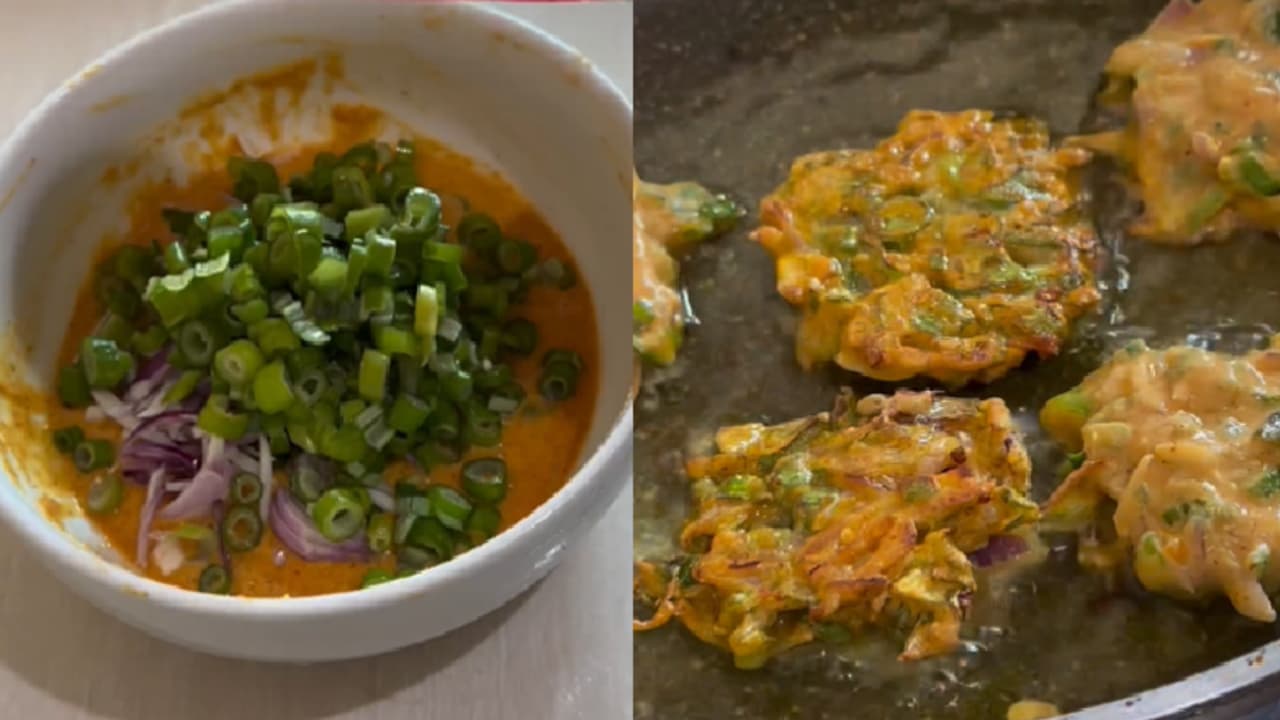 spring onion pakora spring onion pakora