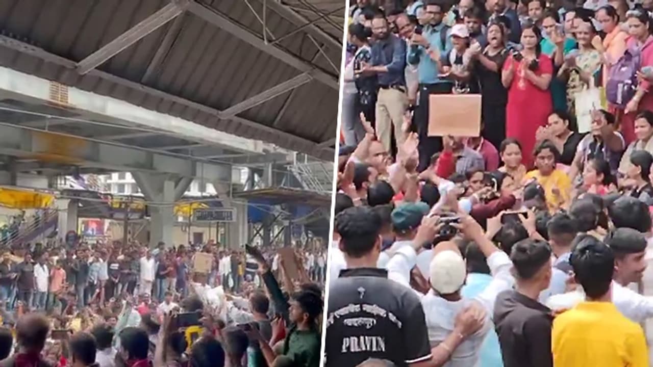 Outrage in Badlapur: Public Stops Train in Protest #Shorts #Trending #News #Reel #Protest Outrage in Badlapur: Public Stops Train in Protest #Shorts #Trending #News #Reel #Protest