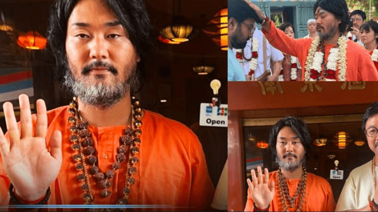 Japanese devotee in Kanwar Yatra
