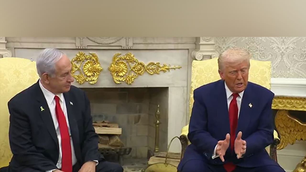 US President Donald Trump alongside Israeli Prime Minister Benjamin Netanyahu in the White House. (Photo/The White House)