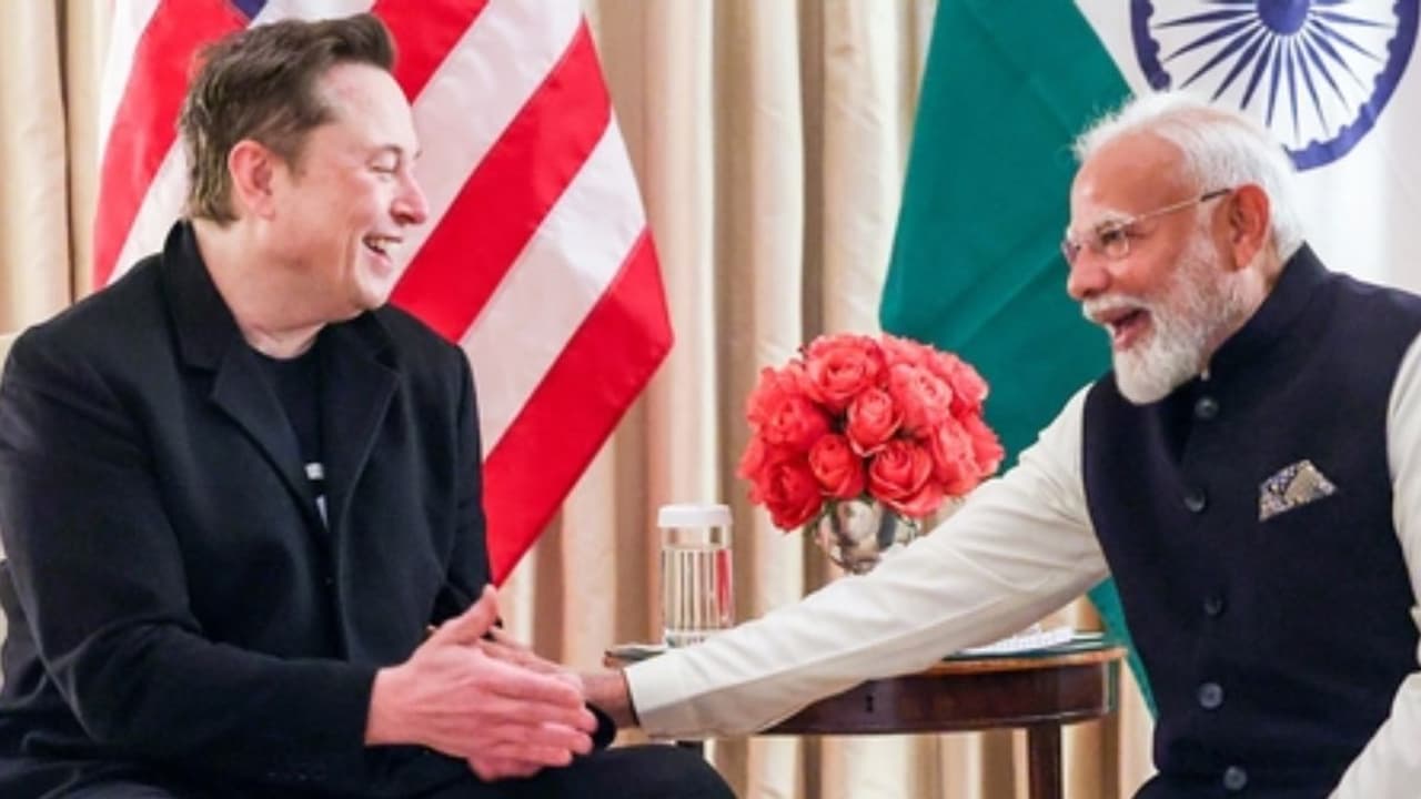 Elon musk and narendra modi