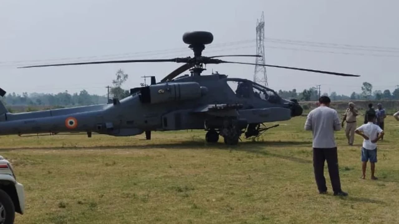 Air Force helicopter emergency landing