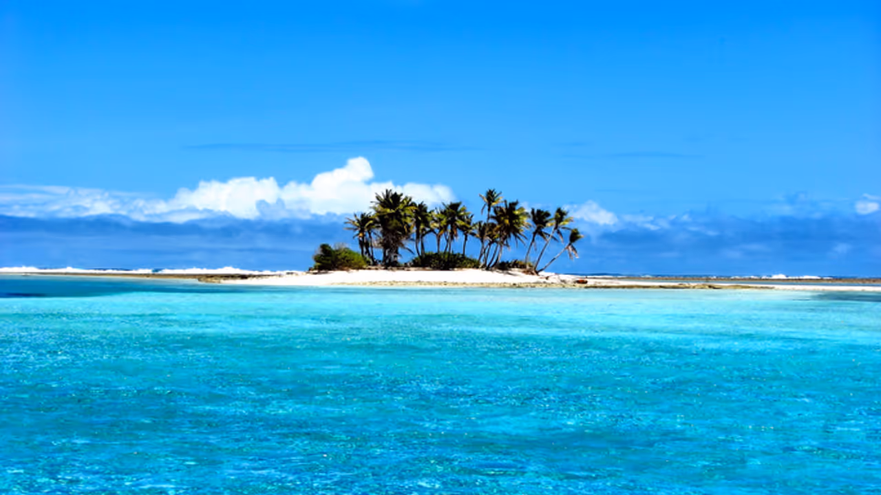 Ocean, small island