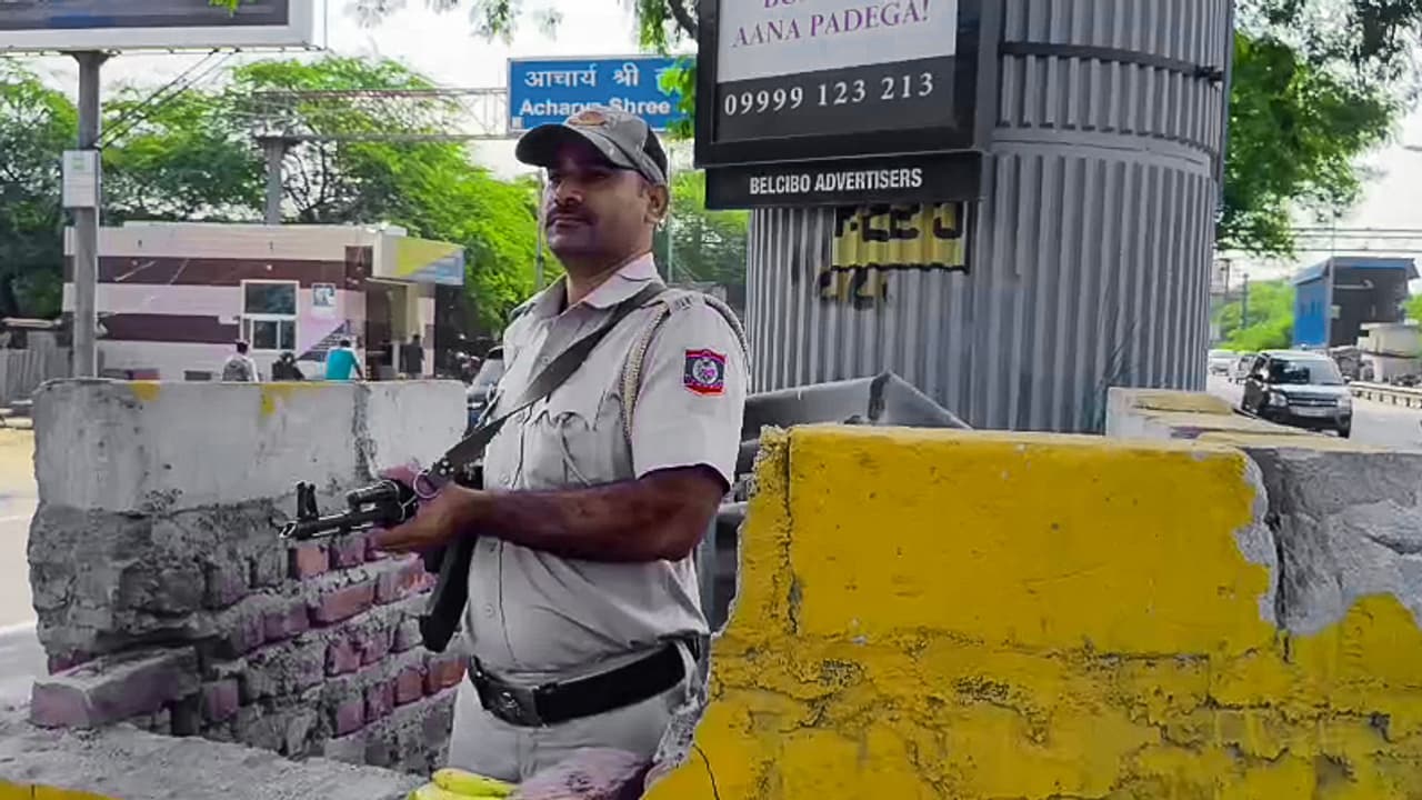 Security intensified across the national capital ahead of the Independence Day celebrations Security intensified across the national capital ahead of the Independence Day celebrations