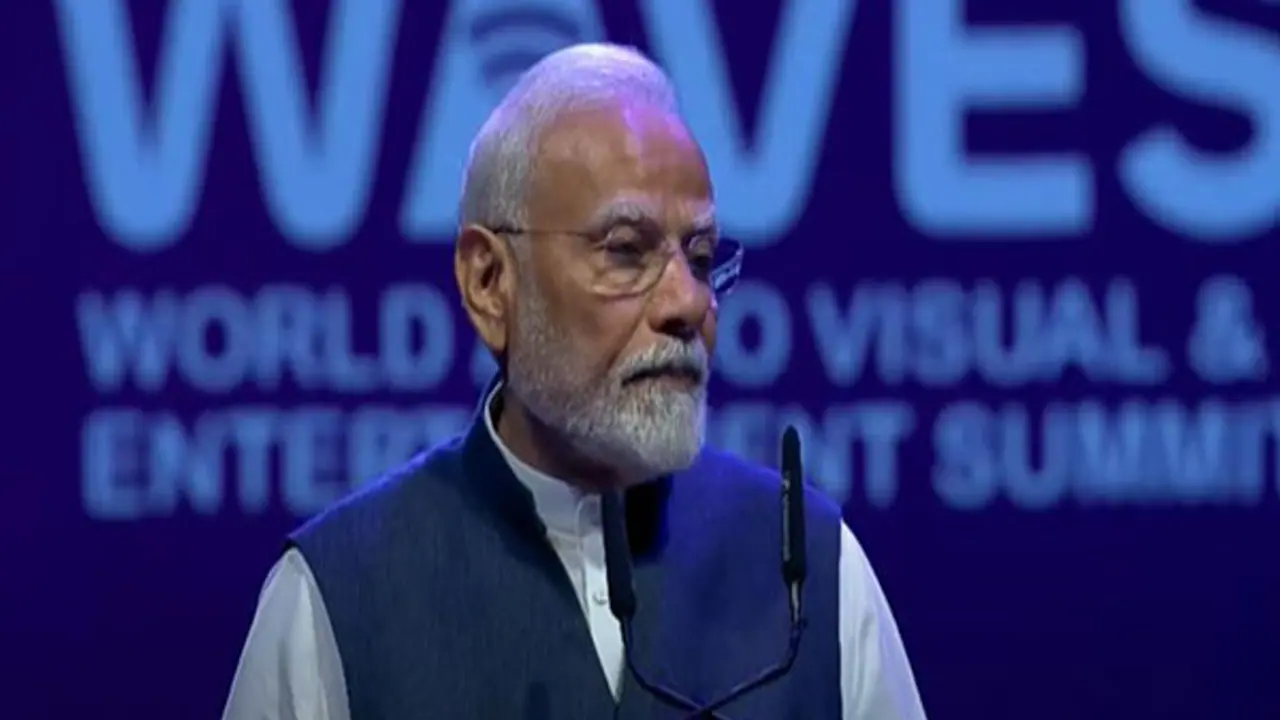Prime Minister Narendra Modi at WAVES 2025 (Image: YouTube/PMO)