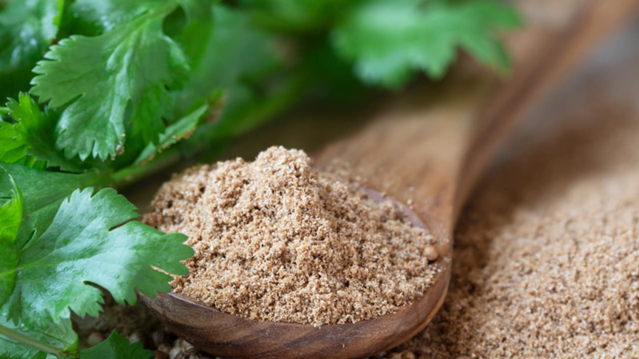 coriander seeds and leaves