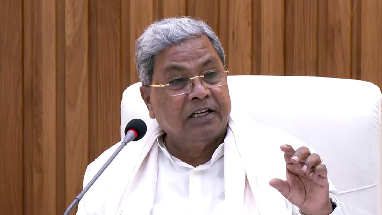 CM Siddaramaiah addresses a press conference following the stampede CM Siddaramaiah addresses a press conference following the stampede