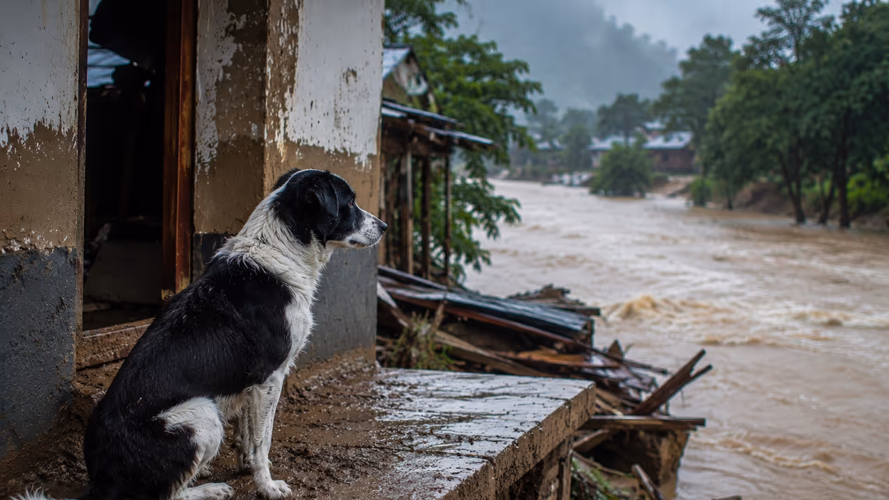 nepal flood dog refuses to leave owners destroyed home nepal flood dog refuses to leave owners destroyed home