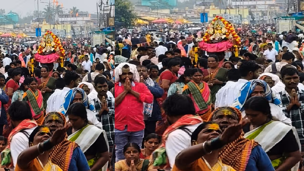 Over 3 Lakh Devotees Attend Huligemma Temple Darshan Despite Heavy Rain in Koppal