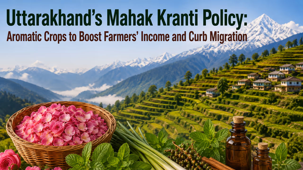 Mahak Kranti Mission, Uttarakhand to Develop 22750 Hectares for High Value Aromatic Farming Mahak Kranti Mission, Uttarakhand to Develop 22750 Hectares for High Value Aromatic Farming