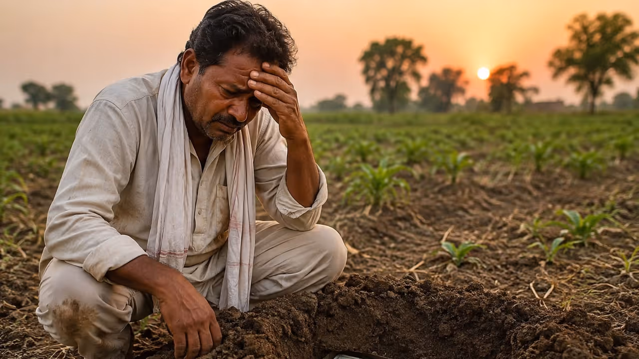 Farmer Lost his 5 Lakh Rupees Year after He Buried in His Farm Farmer Lost his 5 Lakh Rupees Year after He Buried in His Farm