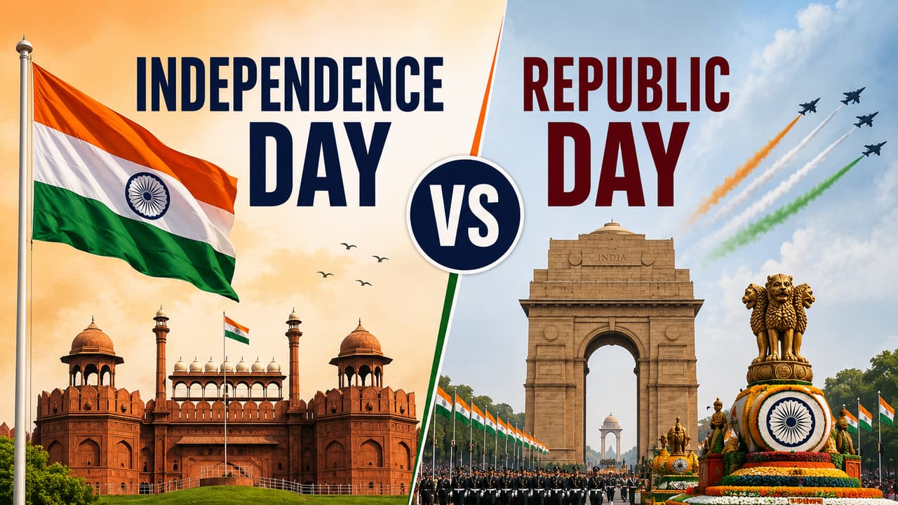 Independence Day vs Republic Day Independence Day vs Republic Day