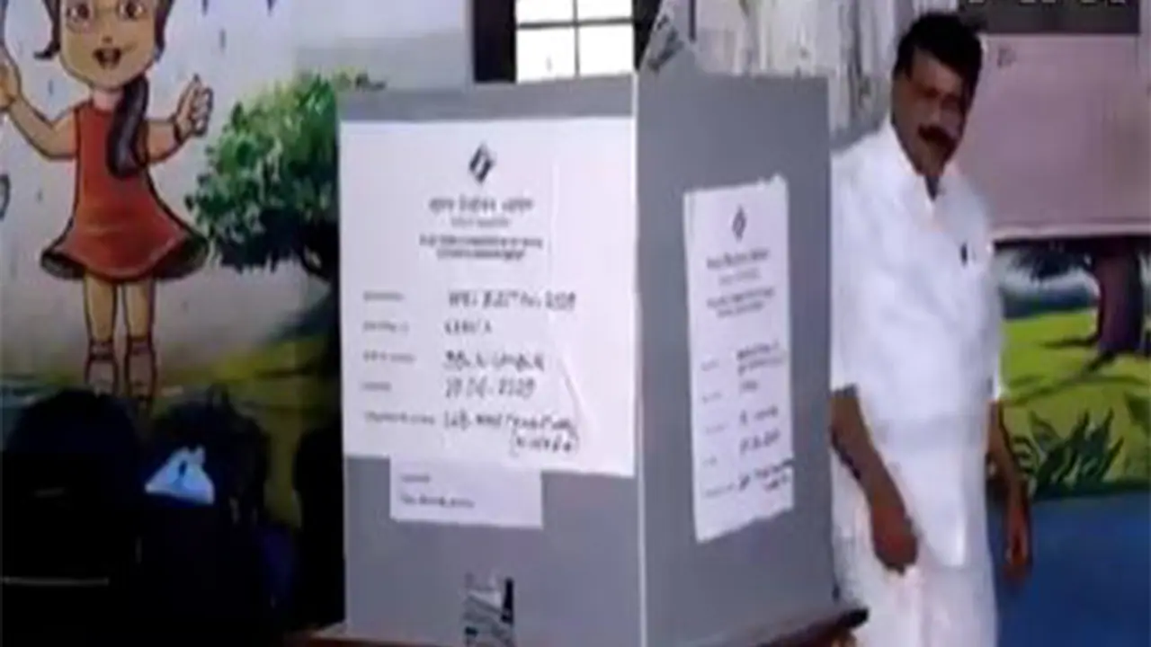 NDA candidate Adv Mohan George casts his vote