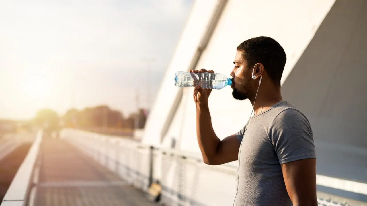 drinking water in summer