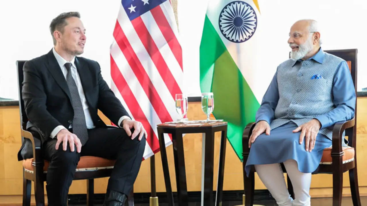 Modi Musk Meeting Modi Musk Meeting