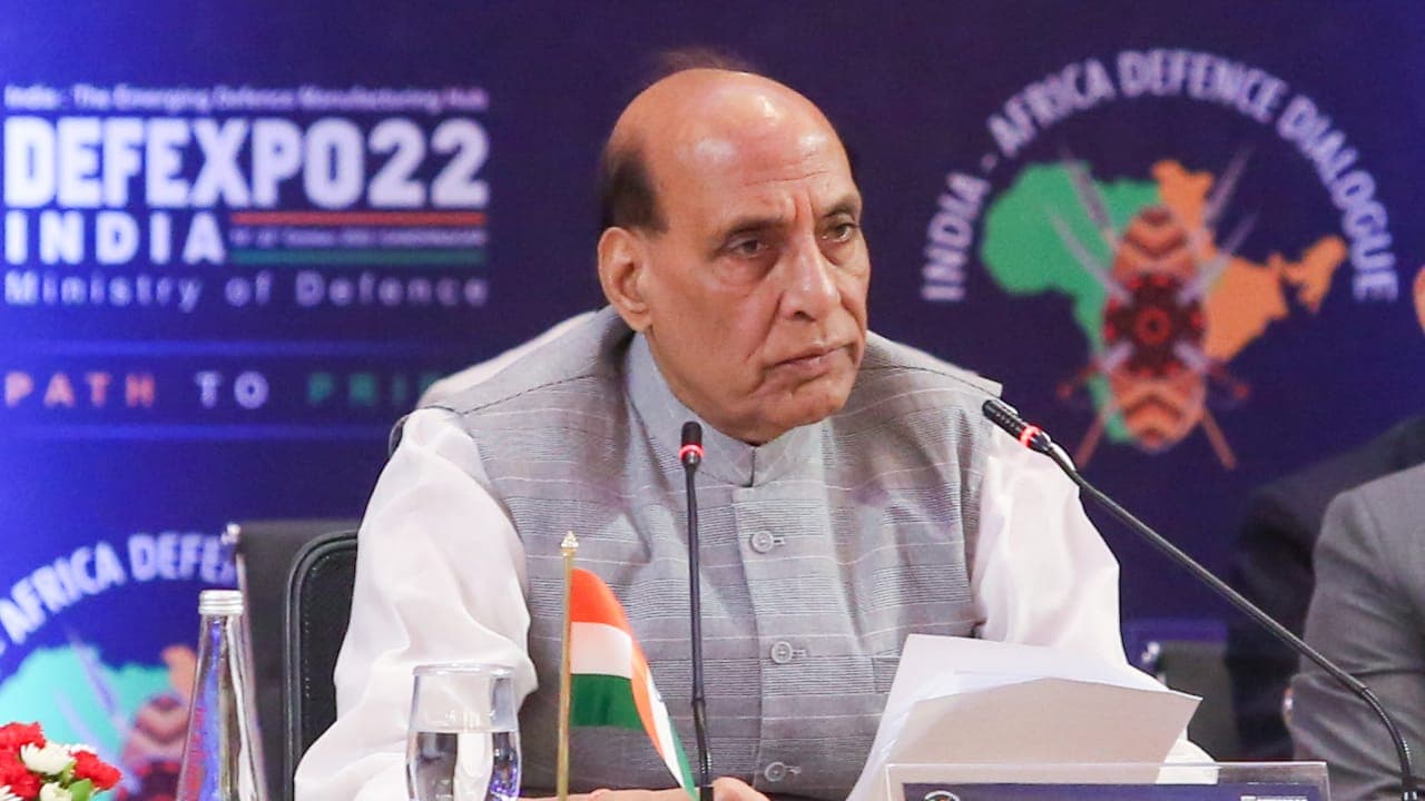 Rajnath Singh defexpo 2022 Rajnath Singh defexpo 2022