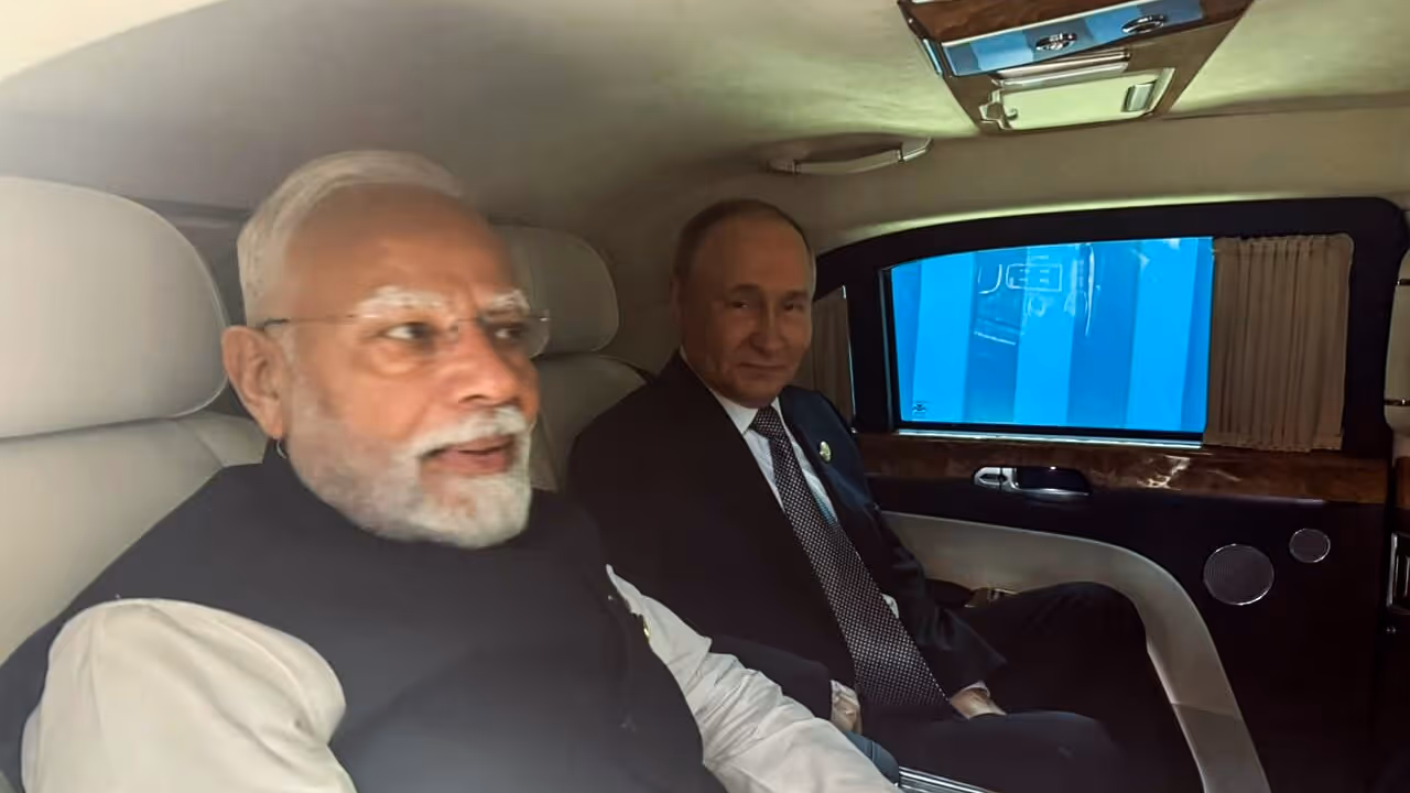 PM Modi and Putin Share Car to Bilateral Meeting Venue at SCO Summit