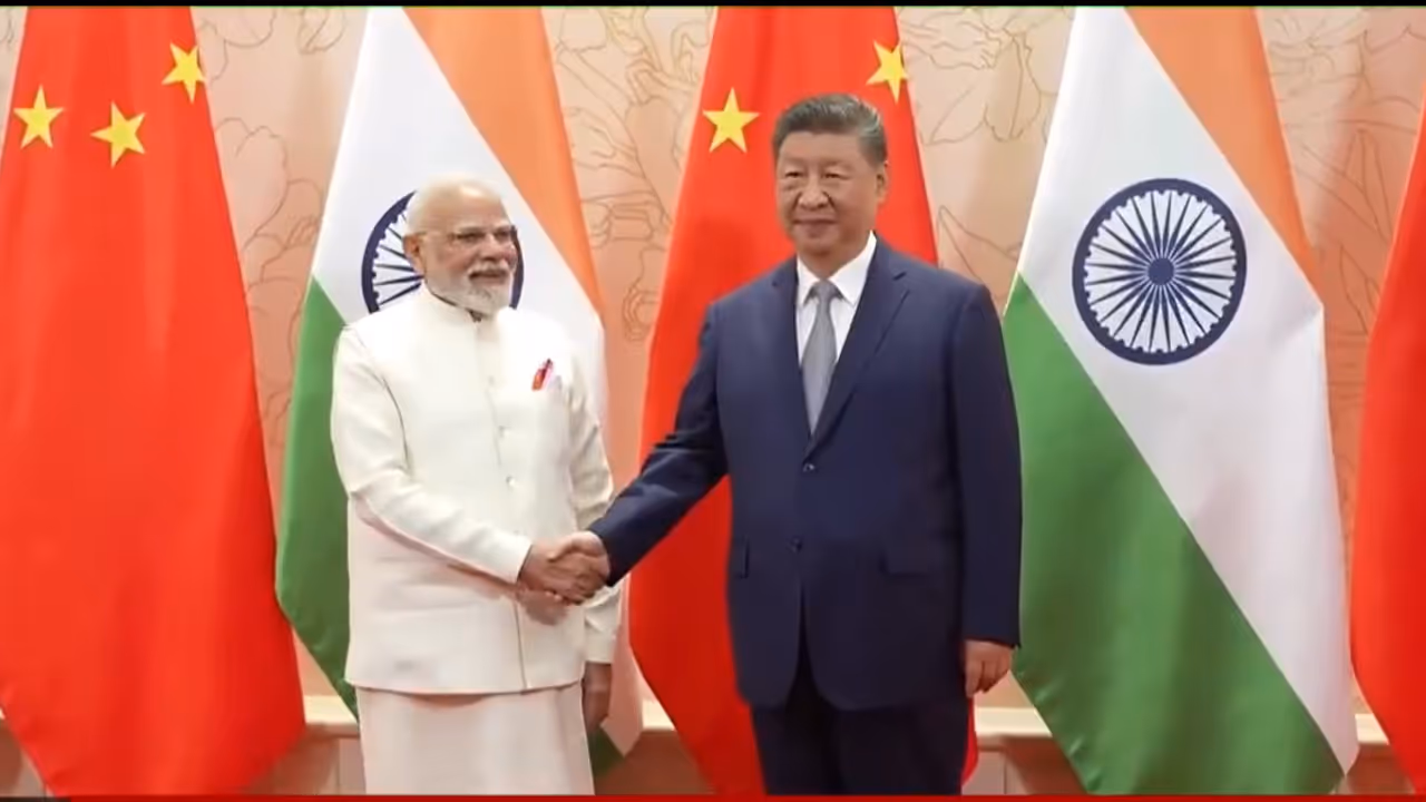 PM Modi during bilateral meeting with Chinese President Xi Jinping