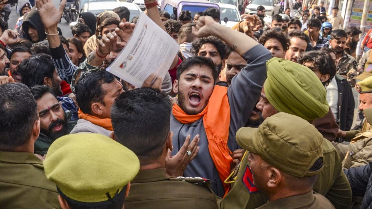Shri Mata Vaishno Devi Institute of Medical Excellence Protest