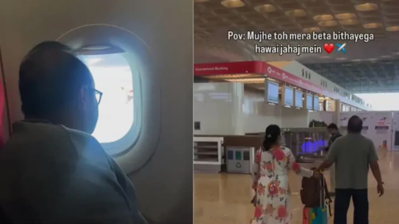 Man Takes Parents On Their First Flight, Emotional Video Wins Hearts Man Takes Parents On Their First Flight, Emotional Video Wins Hearts