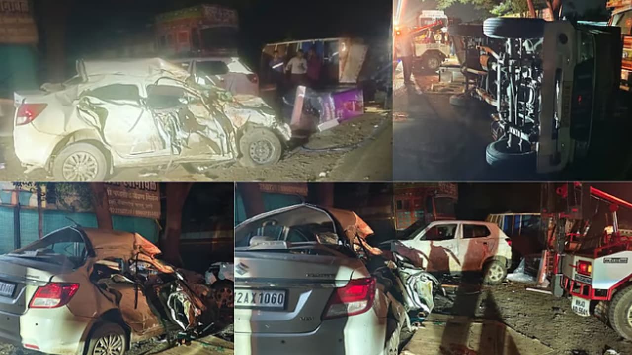 jejuri morgaon Road accident 
