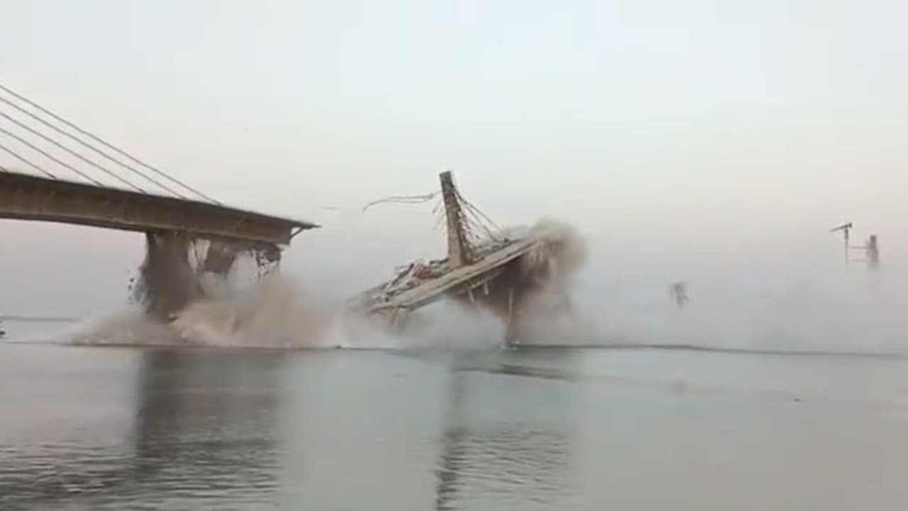 Ganga River Bridge in Bhagalpur collapse