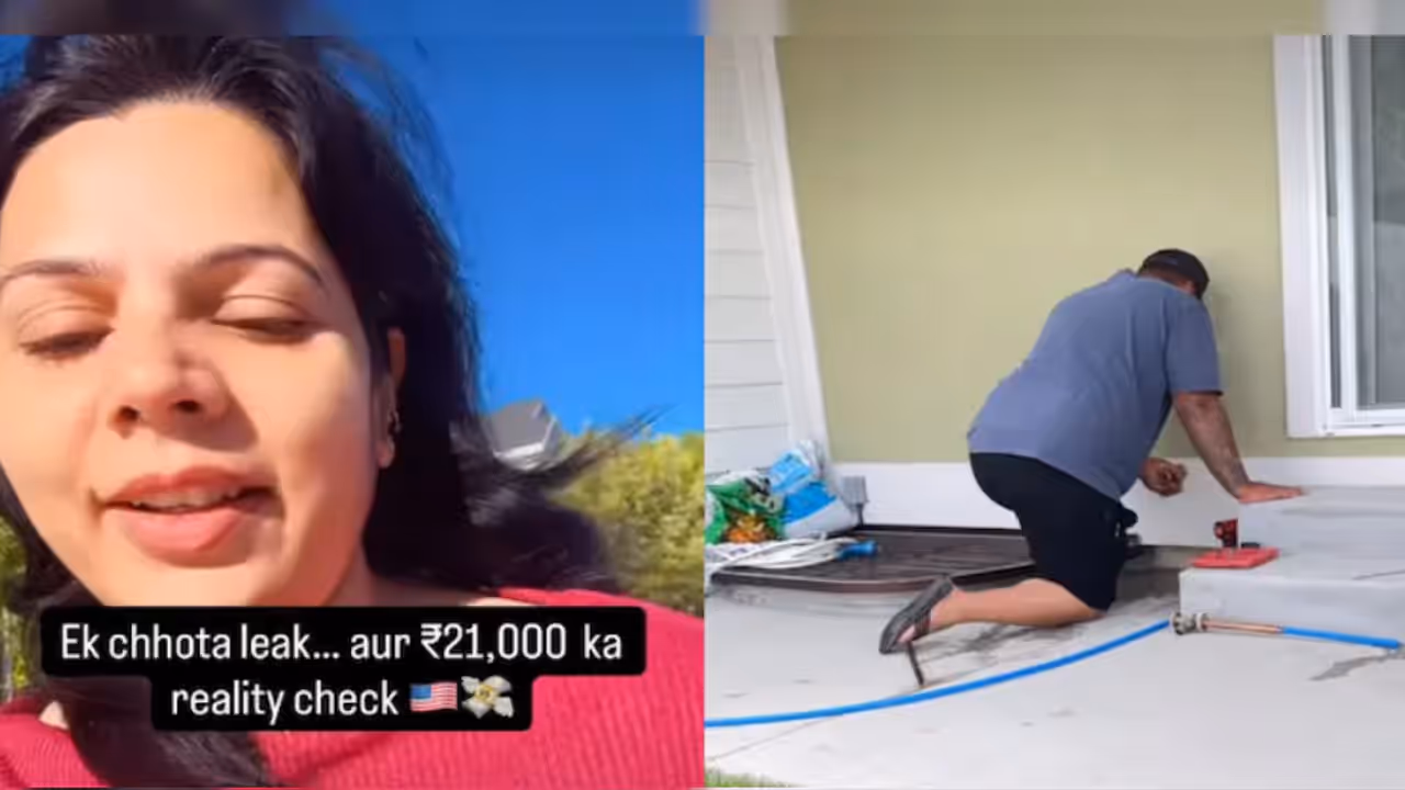 A Indian woman is shocked by a $250 plumbing repair bill in the US A Indian woman is shocked by a $250 plumbing repair bill in the US